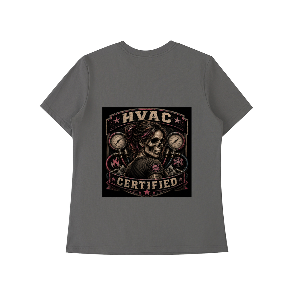 women in hvac,female hvac tech,hvac shirt,hvac certified,tradeswoman,women in trades,blue collar women,service technician,refrigeration,trade apparel