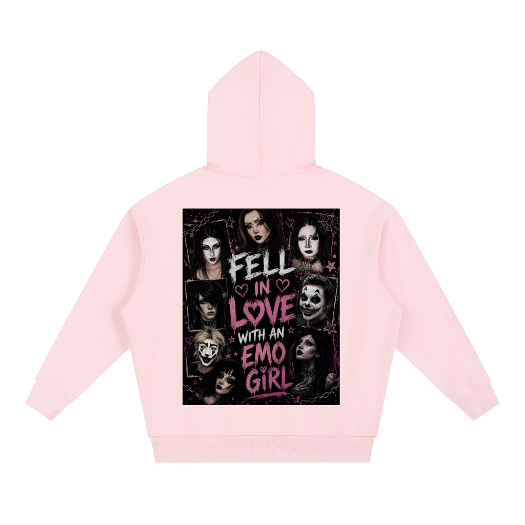 Emo,Emo hoodie ,Gothic hoodie,Dark romance ,Midnight aesthetic,Garciagang,Punk fashion,Streetwear,Oversized hoodie,Drop shoulder hoodie