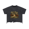 Brown Eyed Trouble — Vintage Wash Boxy Distressed Tee