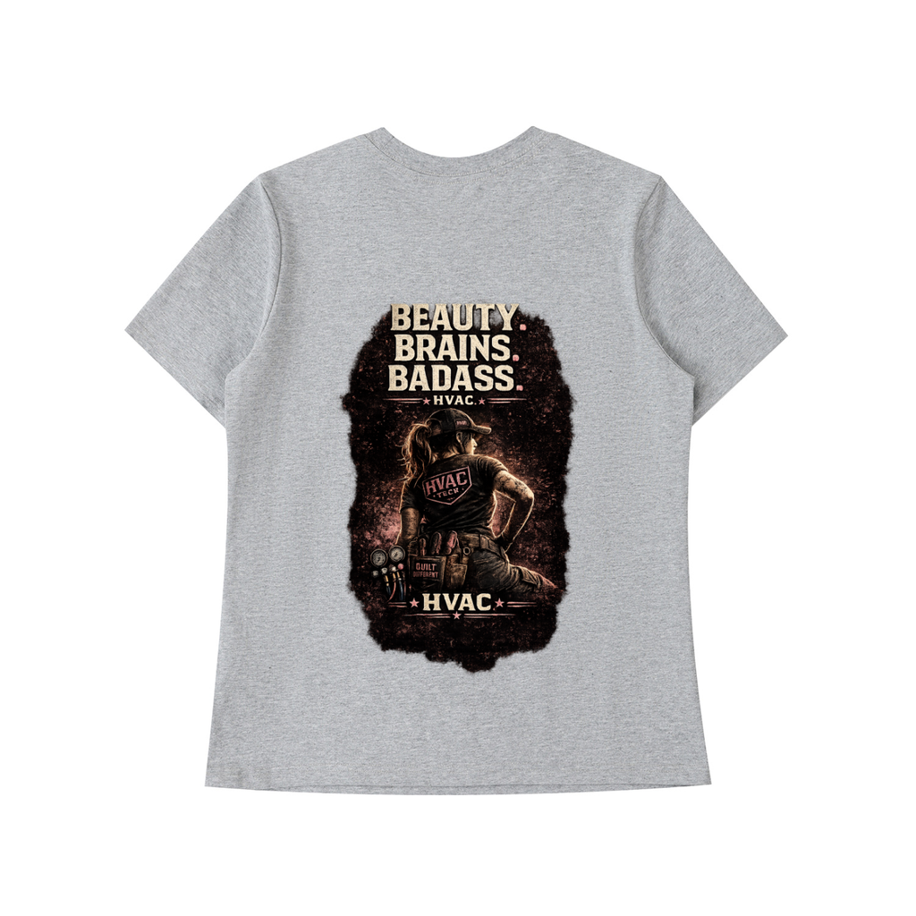 women in hvac,female hvac tech,hvac shirt,tradeswoman,women in trades,blue collar women,service technician,installer,refrigeration,skilled trades
