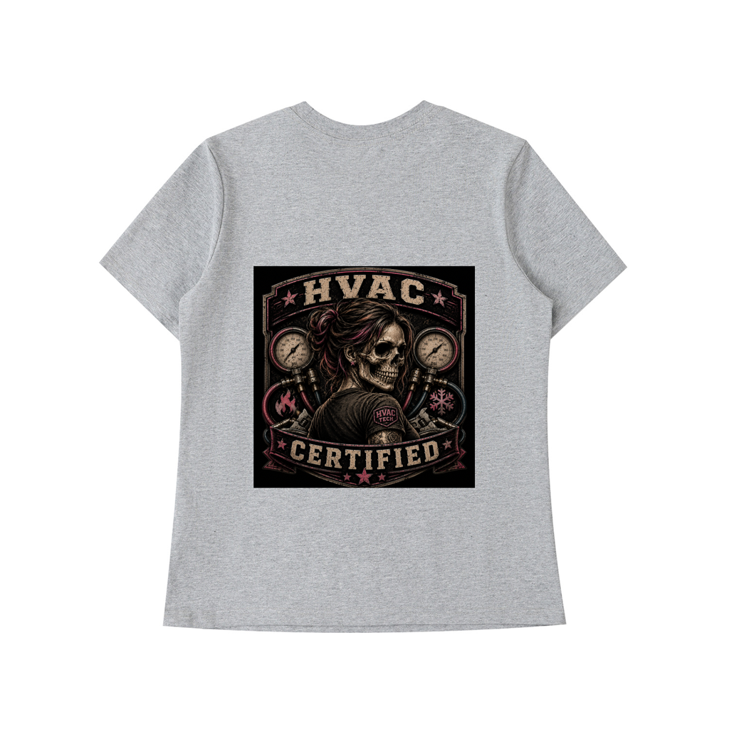 women in hvac,female hvac tech,hvac shirt,hvac certified,tradeswoman,women in trades,blue collar women,service technician,refrigeration,trade apparel