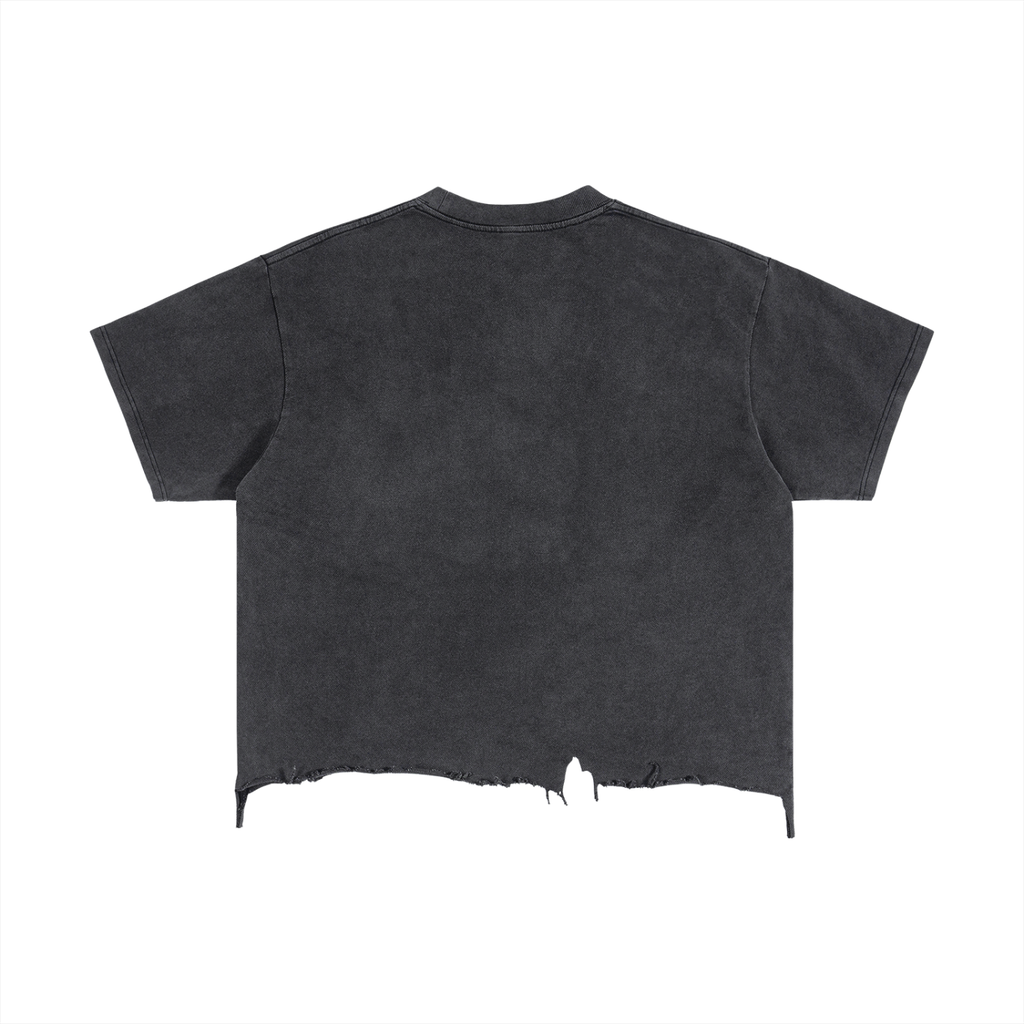 Brown Eyed Trouble — Vintage Wash Boxy Distressed Tee