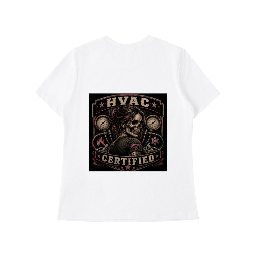 women in hvac,female hvac tech,hvac shirt,hvac certified,tradeswoman,women in trades,blue collar women,service technician,refrigeration,trade apparel