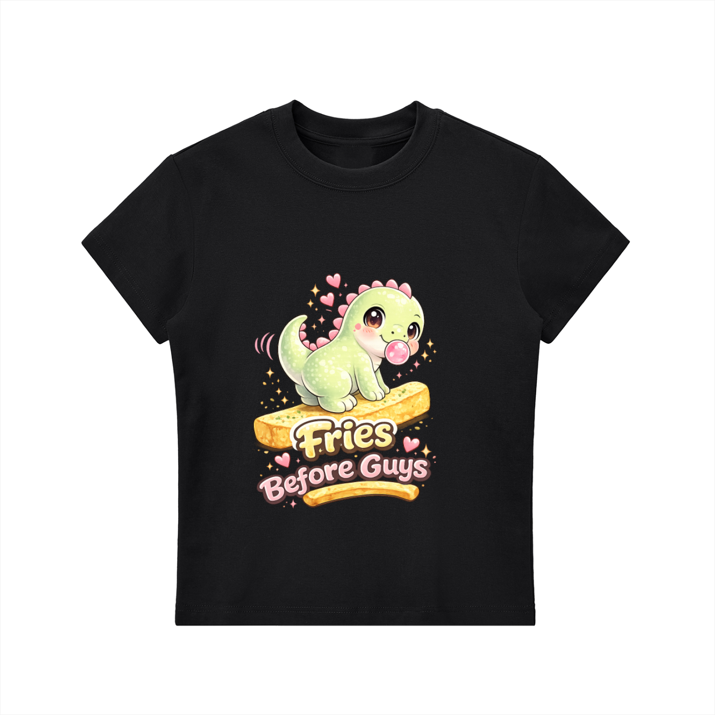 Niyehlie’s “Fries Before Guys” Essential Bodycon Tee | Garcia Girls Collection