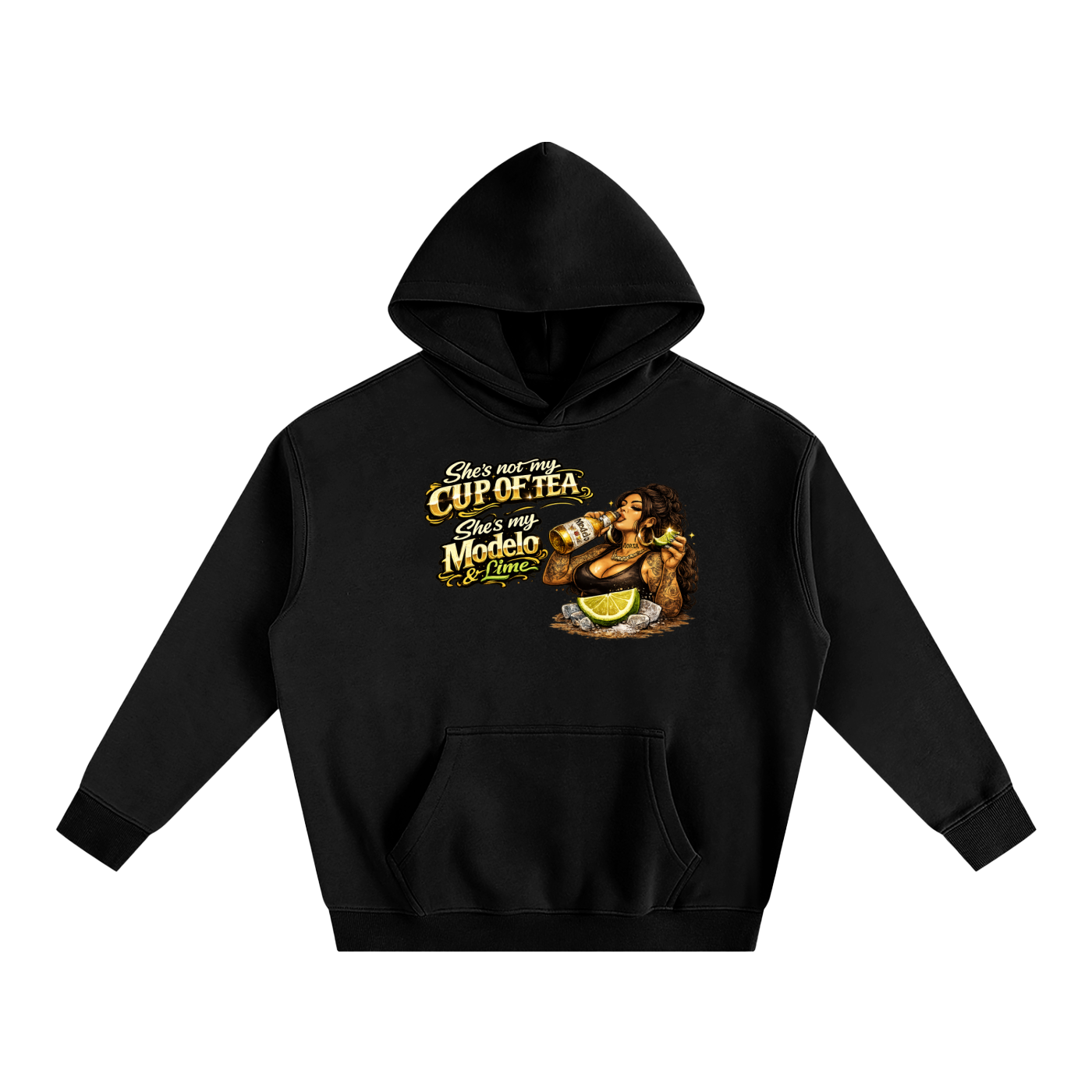 My Modelo & Lime Oversized Fleece Hoodie