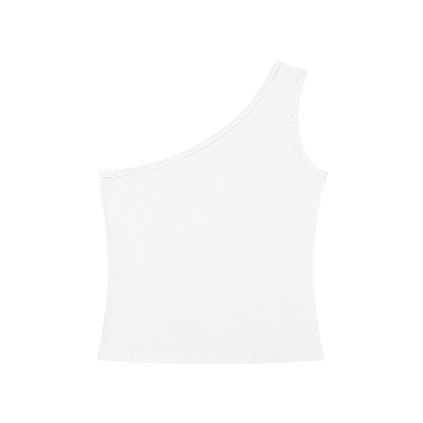 Talkin’ ’Bout-Homies — Women’s One-Shoulder Crop Tee