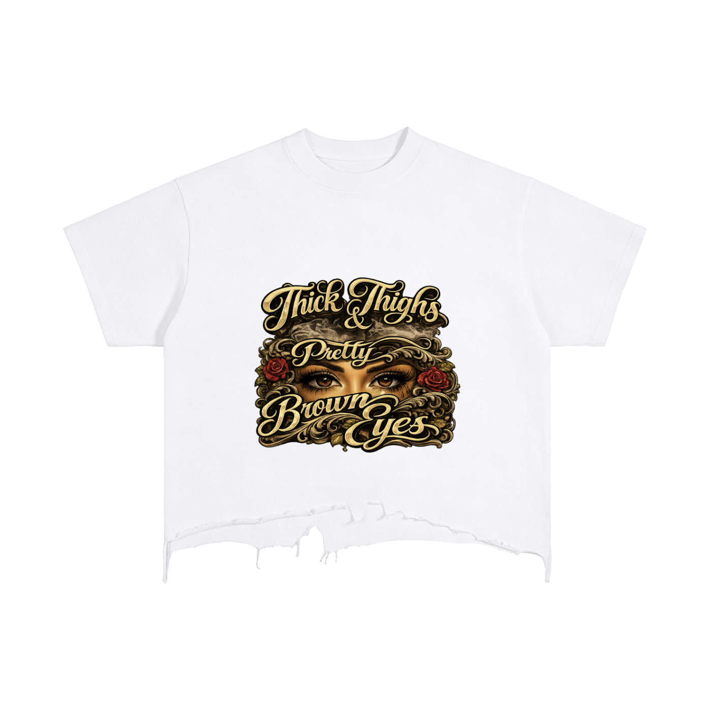 Brown Eyed Trouble — Vintage Wash Boxy Distressed Tee