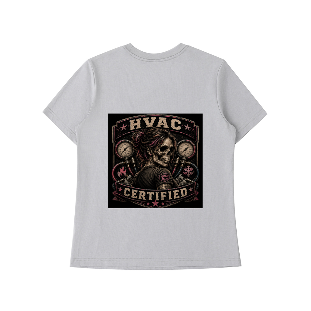 women in hvac,female hvac tech,hvac shirt,hvac certified,tradeswoman,women in trades,blue collar women,service technician,refrigeration,trade apparel