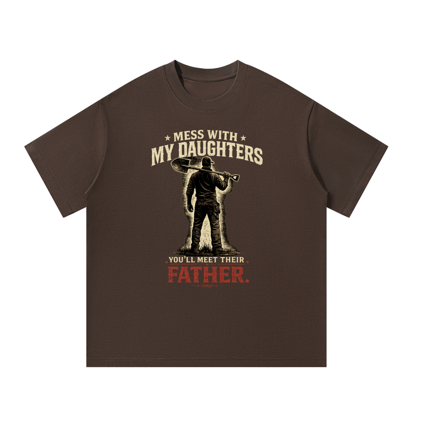 Girl Dad Warning — Unisex Oversized Tee