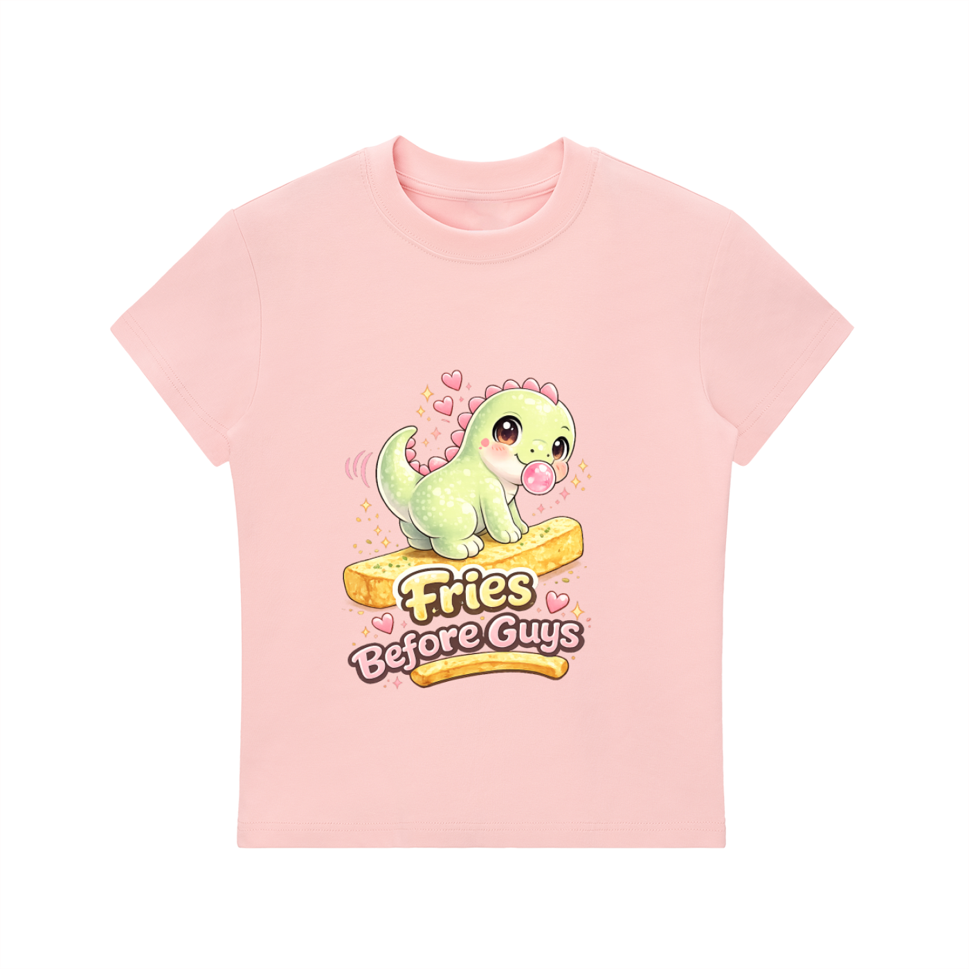 Niyehlie’s “Fries Before Guys” Essential Bodycon Tee | Garcia Girls Collection