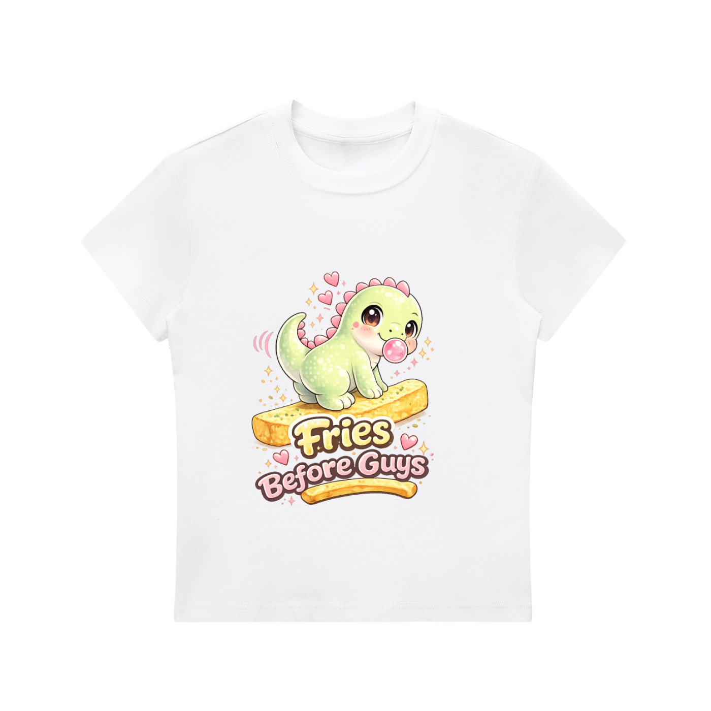 Niyehlie’s “Fries Before Guys” Essential Bodycon Tee | Garcia Girls Collection