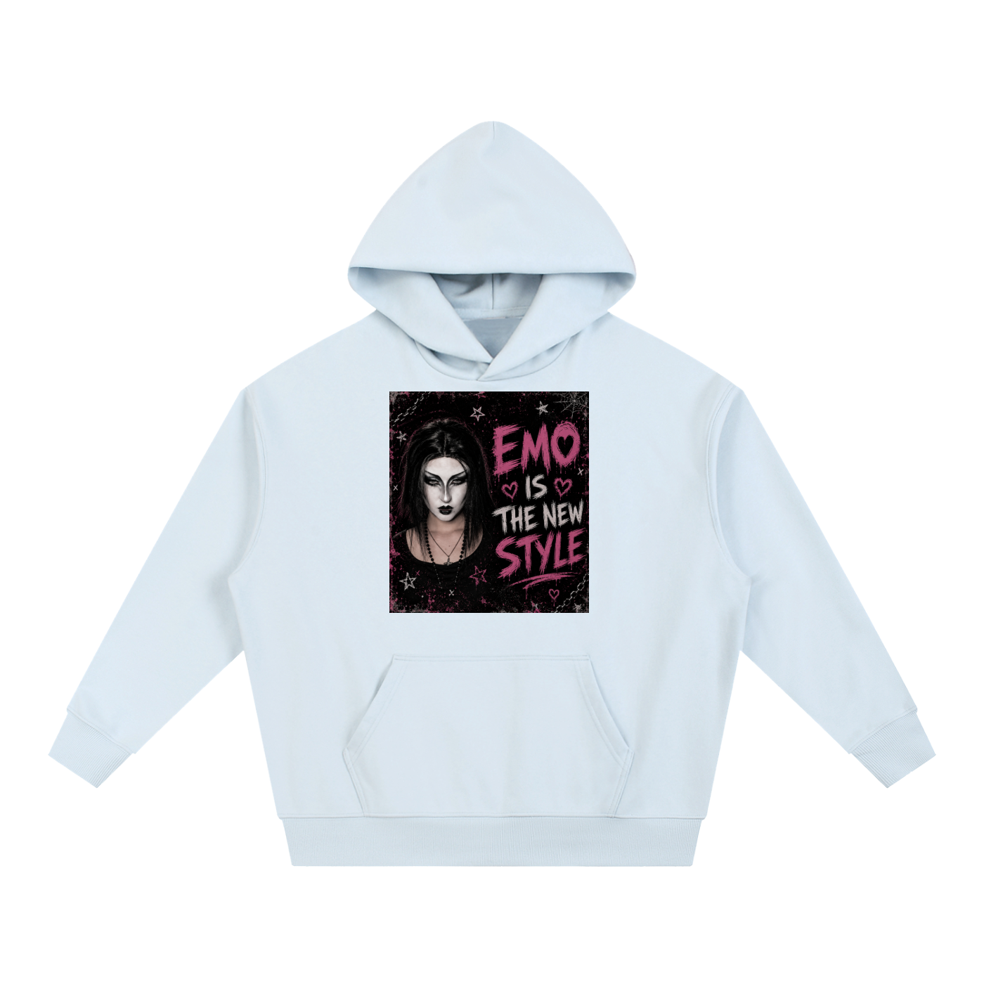 Emo,Emo hoodie ,Gothic hoodie,Dark romance ,Midnight aesthetic,Garciagang,Punk fashion,Streetwear,Oversized hoodie,Drop shoulder hoodie