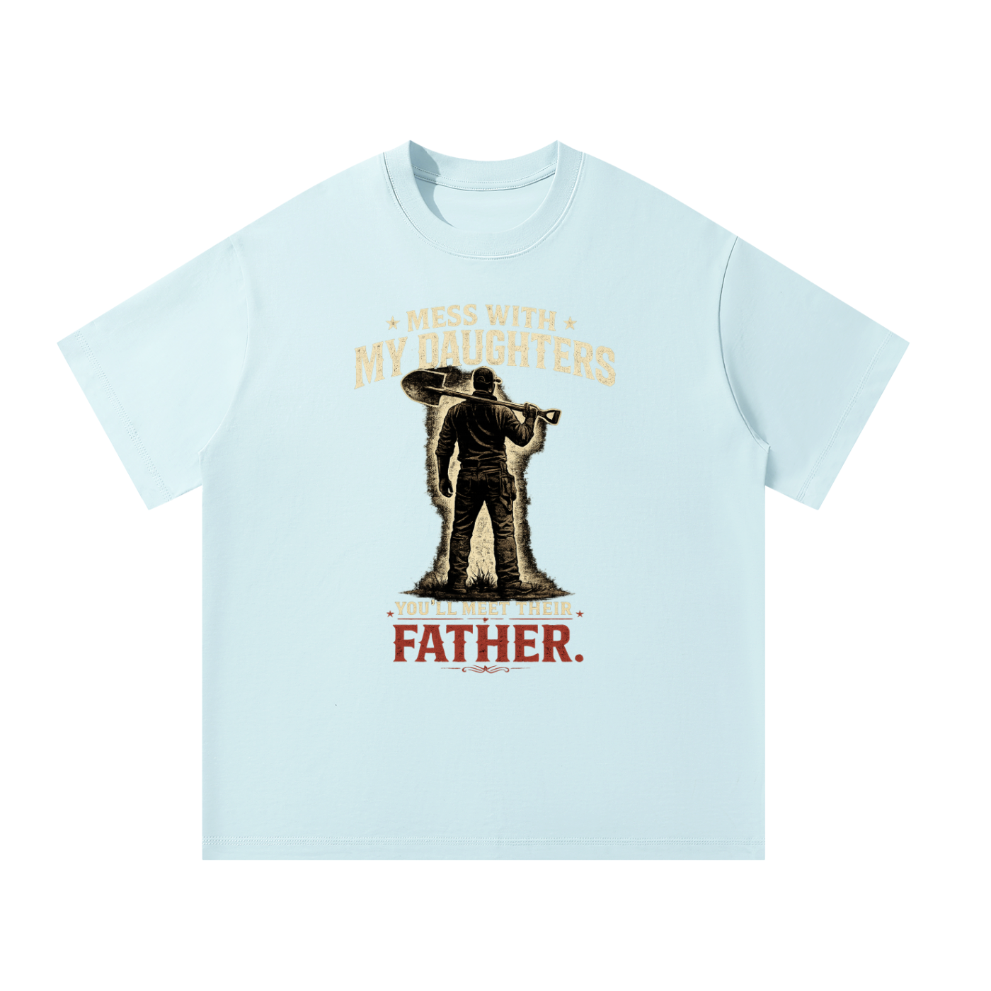 Girl Dad Warning — Unisex Oversized Tee