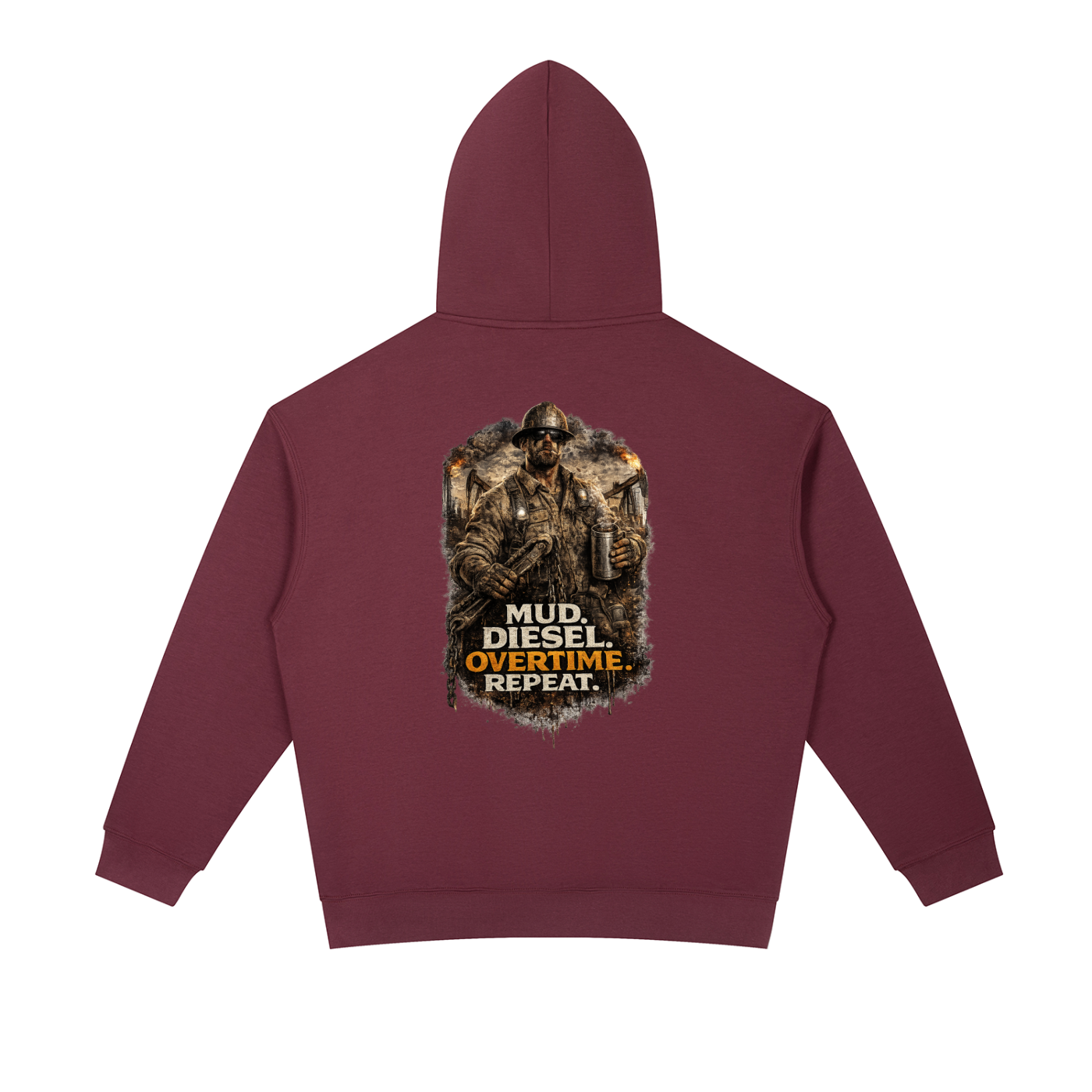 Mud. Diesel. Overtime. Repeat. — Essential Heavyweight Hoodie