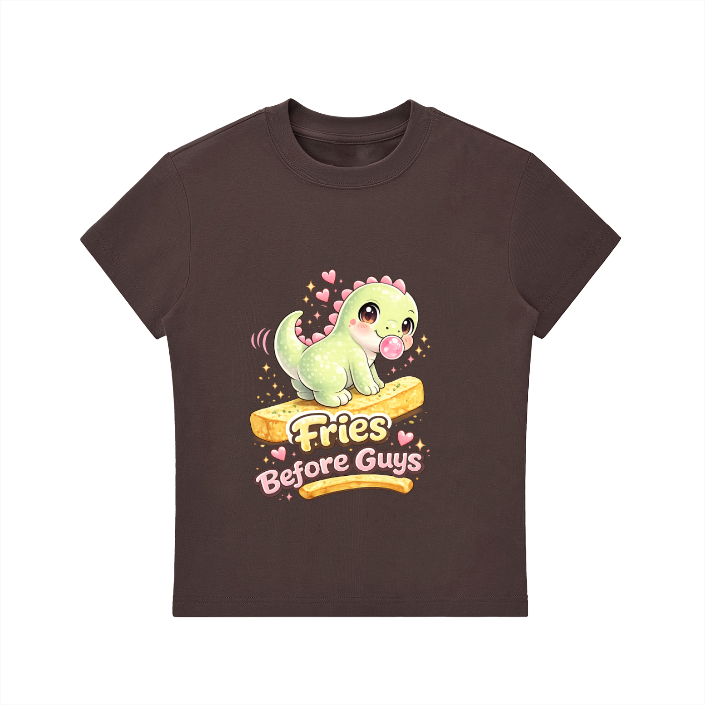 Niyehlie’s “Fries Before Guys” Essential Bodycon Tee | Garcia Girls Collection