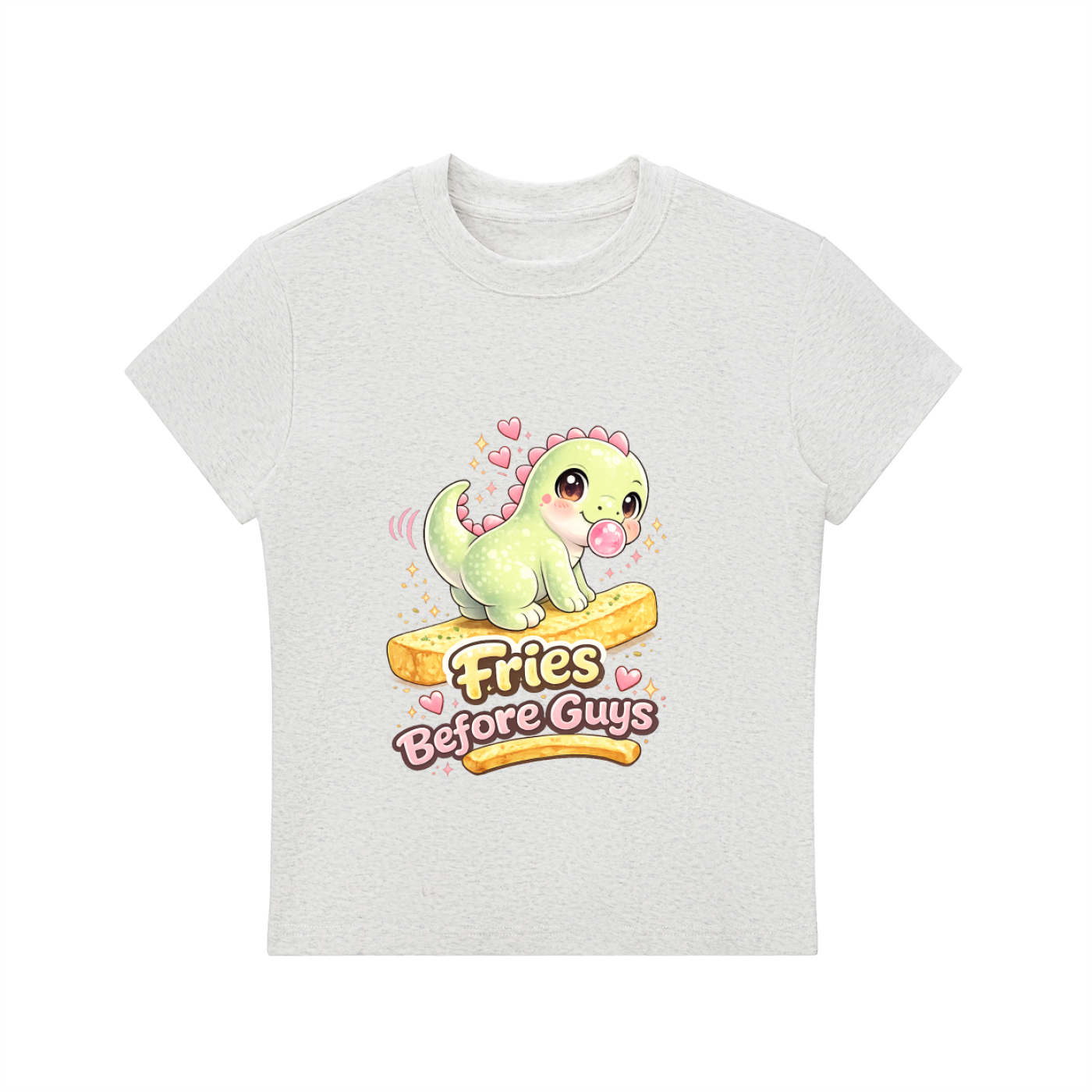 Niyehlie’s “Fries Before Guys” Essential Bodycon Tee | Garcia Girls Collection