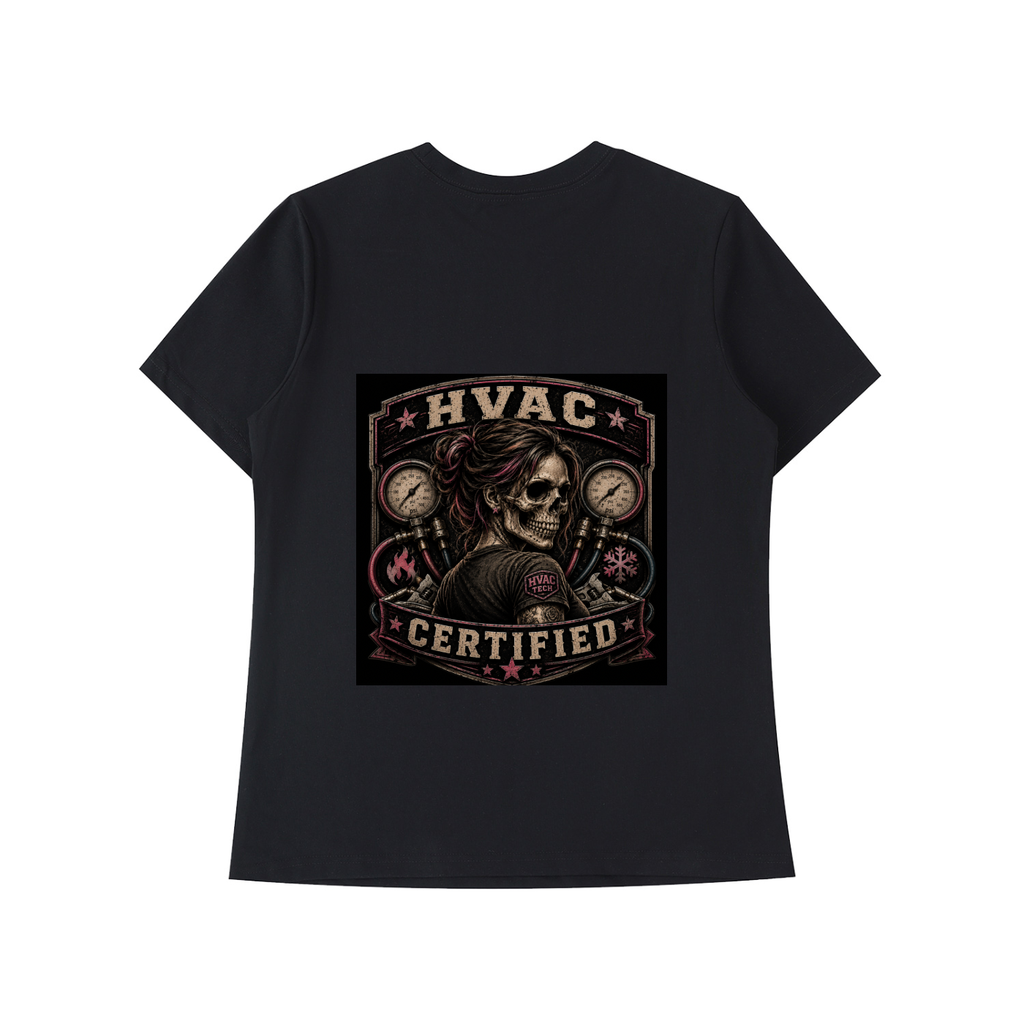 women in hvac,female hvac tech,hvac shirt,hvac certified,tradeswoman,women in trades,blue collar women,service technician,refrigeration,trade apparel