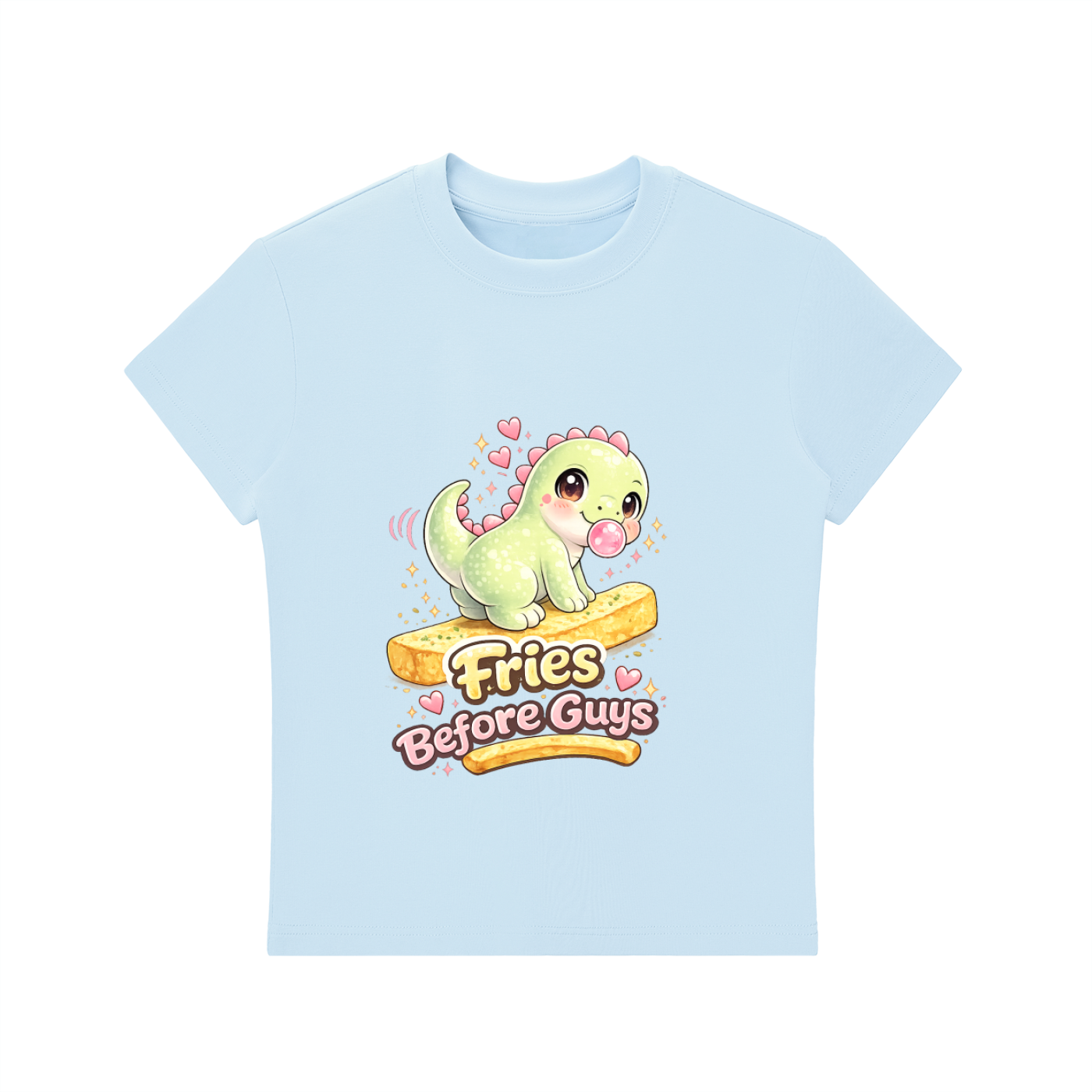 Niyehlie’s “Fries Before Guys” Essential Bodycon Tee | Garcia Girls Collection