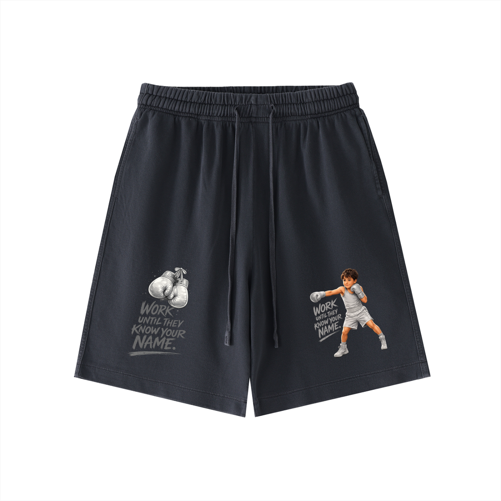 Boxing,Athletic shorts,Gym wear,Street wear,Child entrepreneur ,Family business ,Motivational,Fighter